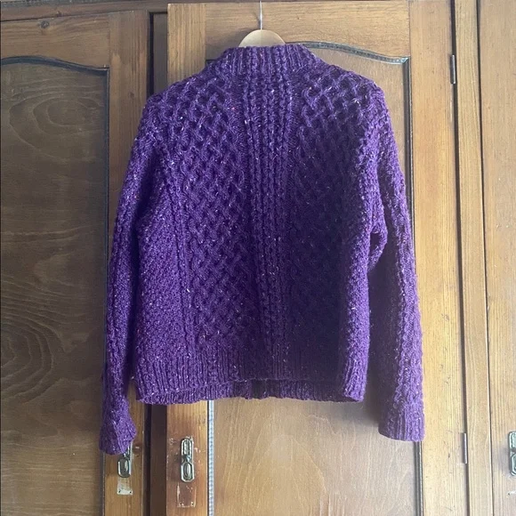 Purple Irish Wool Sweater - Picture 3 of 3
